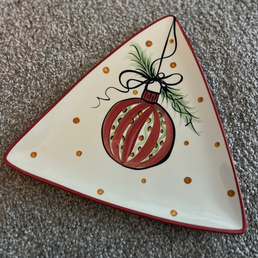 RARE Gail Pittman Ornament Holiday Salad Plate